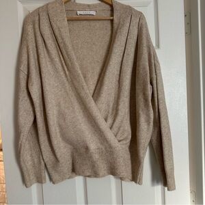 Astr the Lablel Deep V-Neck Tan Sweater Size XL
